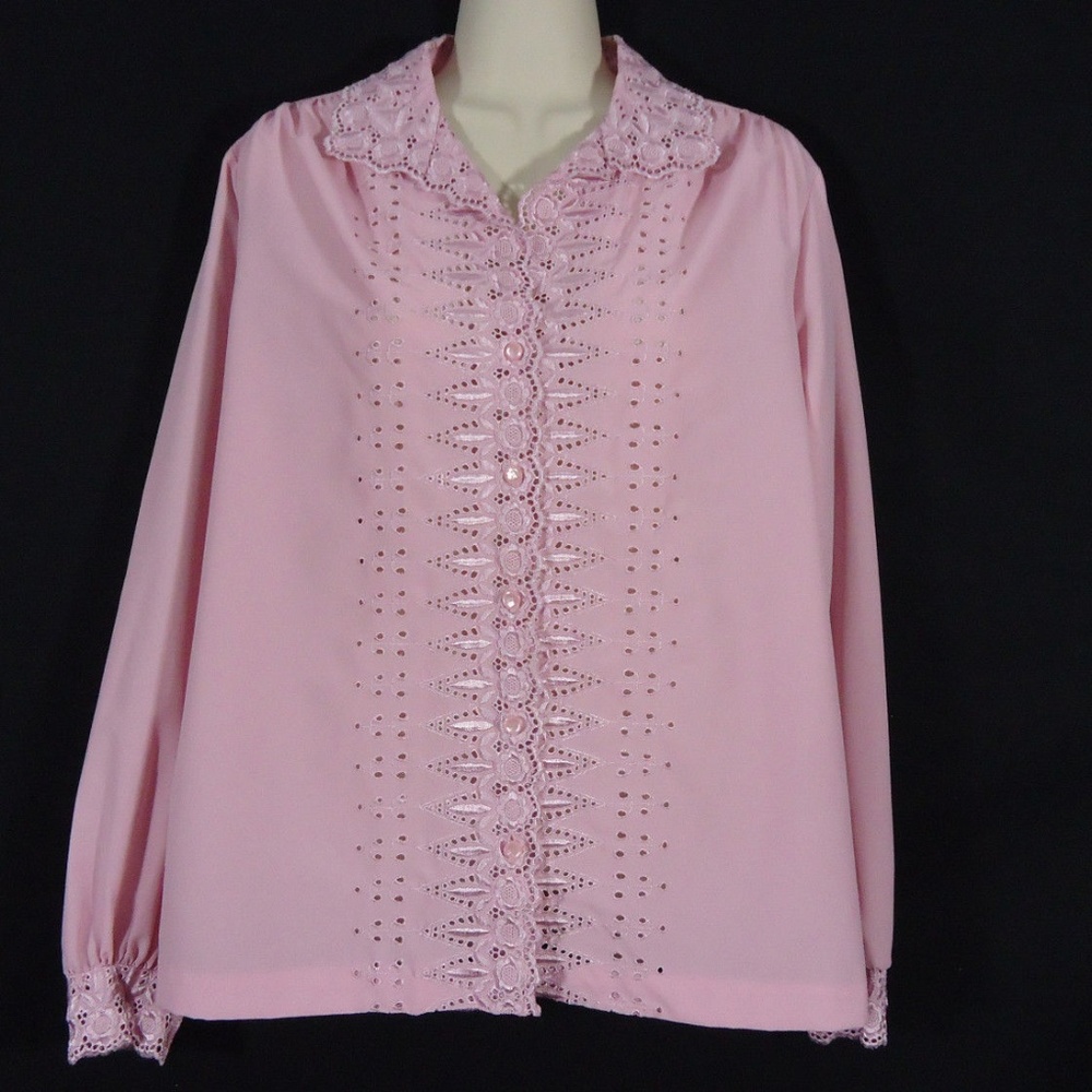 VTG 60's/70's Lee Mar Pageant Embroidered Blouse
